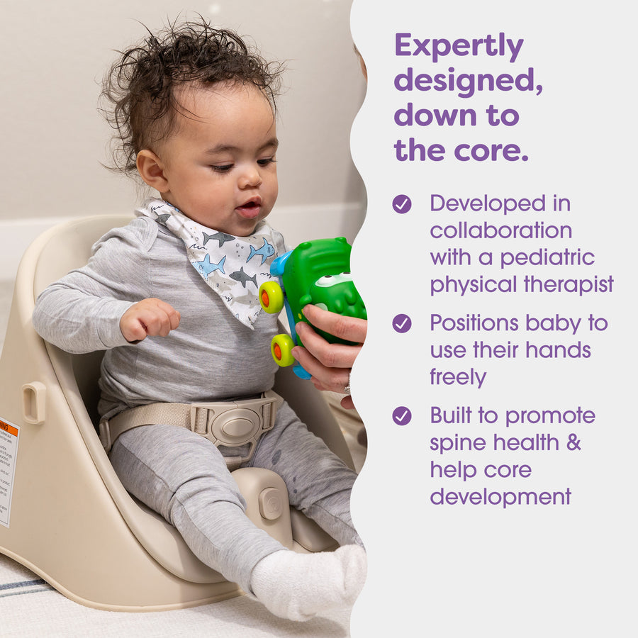 Boppy Proper Posture Floor and Booster Seat, Oatmeal