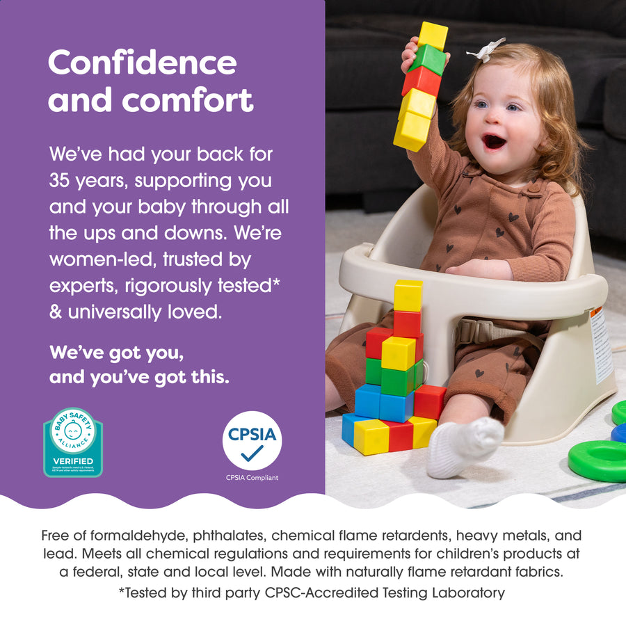 Boppy Proper Posture Floor and Booster Seat, Oatmeal